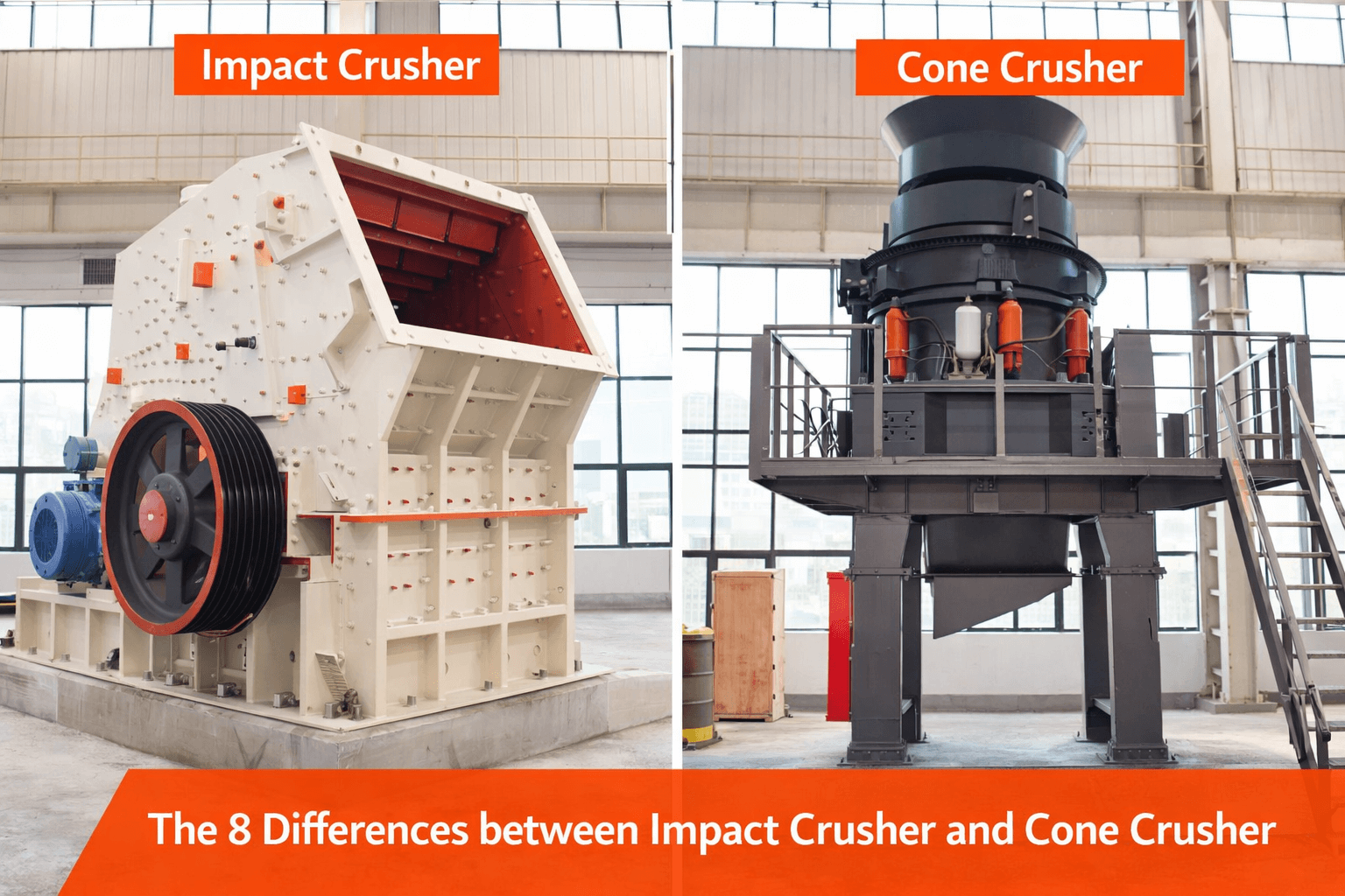 The 8 Differences between Impact Crusher and Cone Crusher